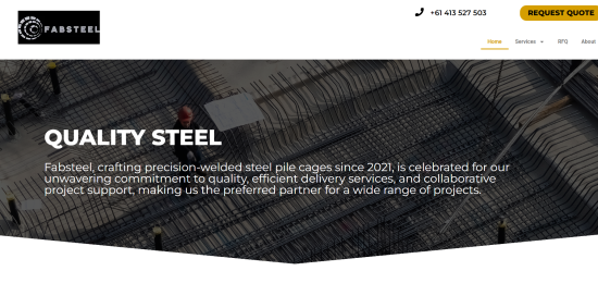 example website for fabsteel.com.au